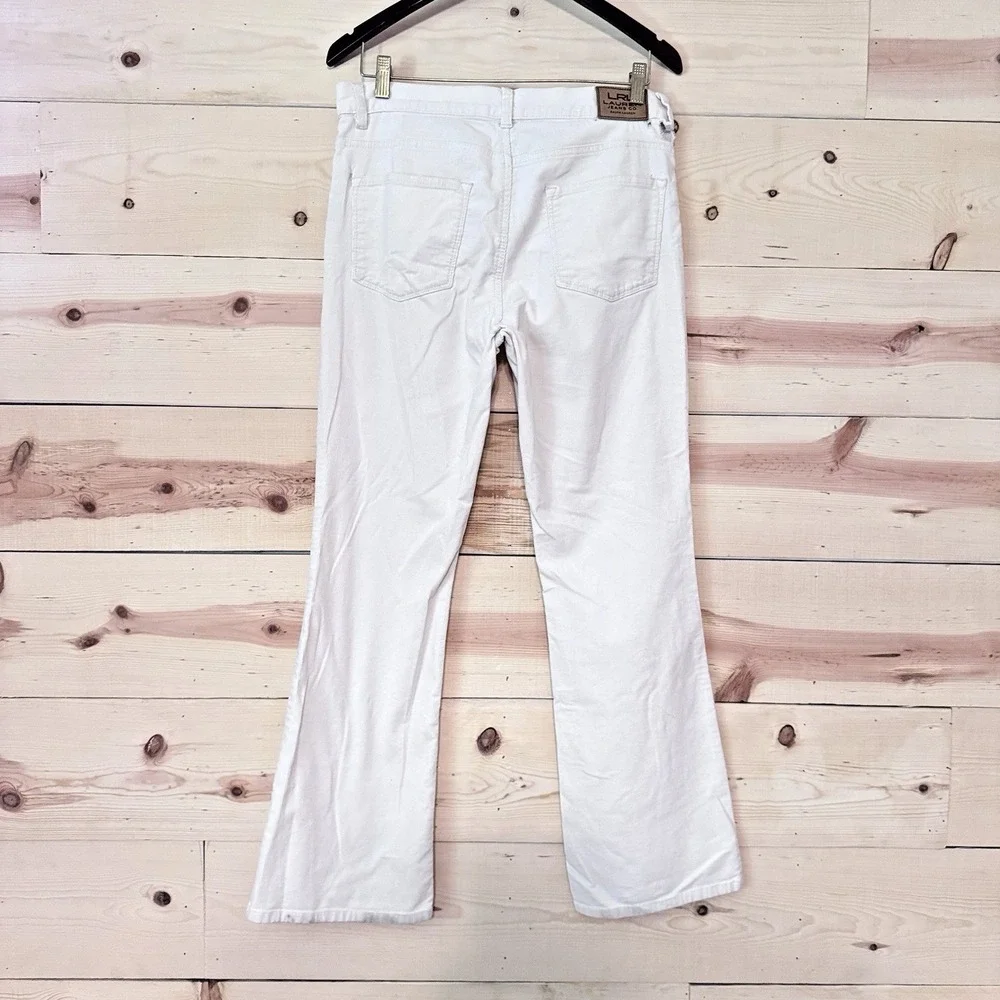 Lauren‎ Jeans Co Ralph Lauren Womens Size 8 White Corduroy Bootcut Pants